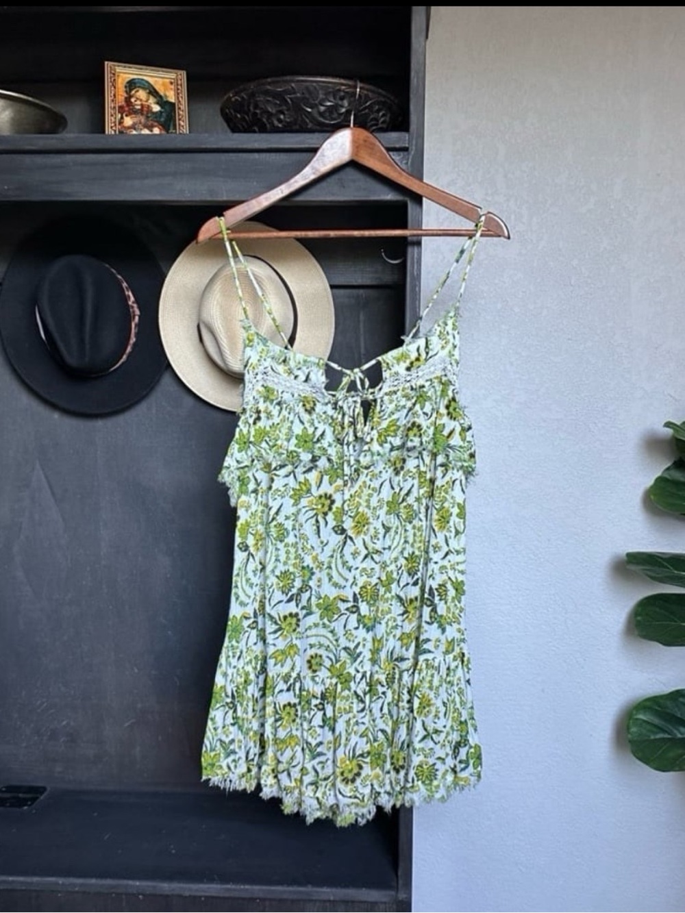 Free People Ruffle Cami Mini Dress Size Medium - Picture 3 of 10